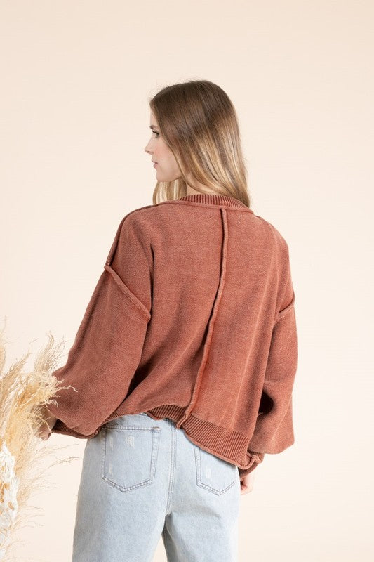 Rust Knit Cardigan