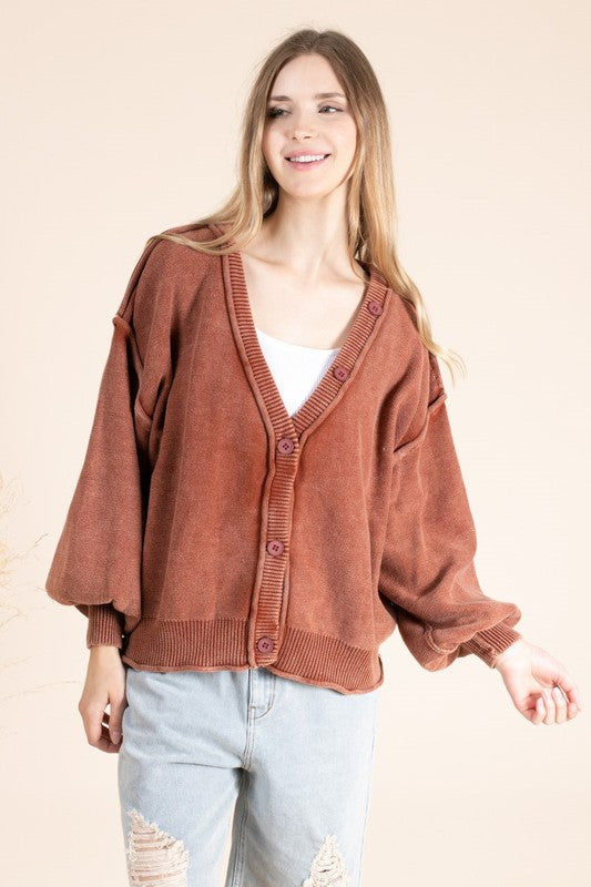 Rust Knit Cardigan