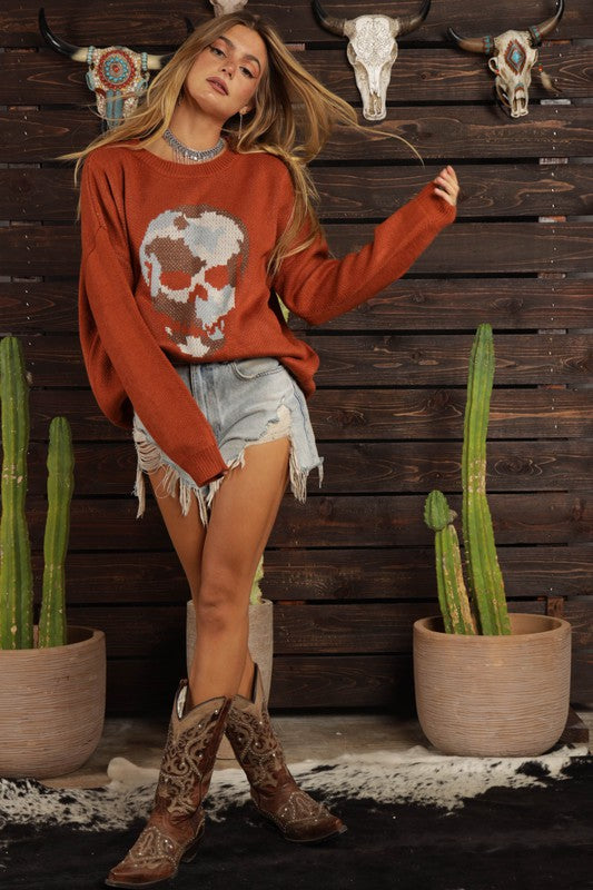 CAMO SKULL SWEATER