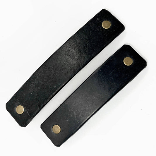 The Minimalist: Basic brown Leather Eco Barrette