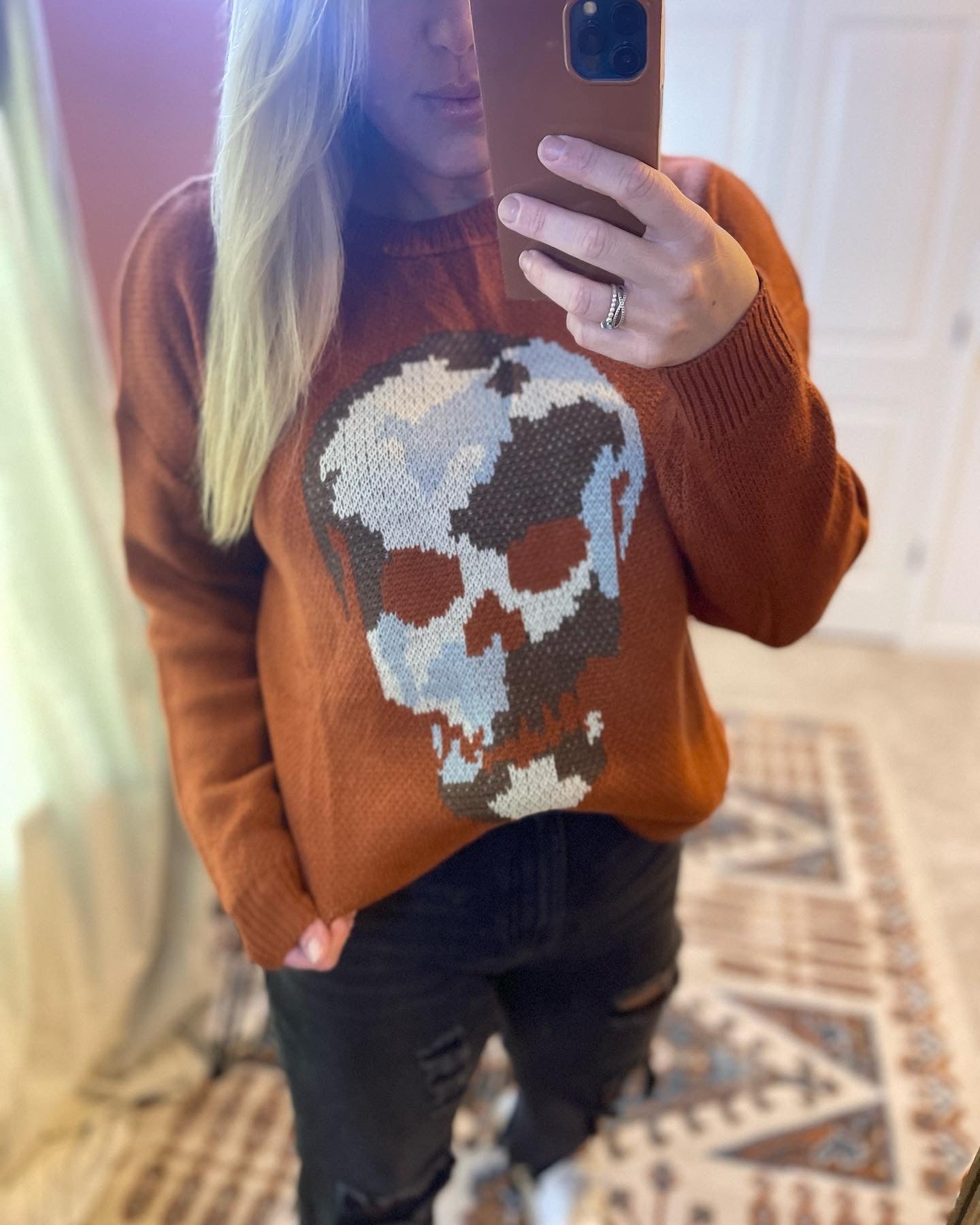 CAMO SKULL SWEATER